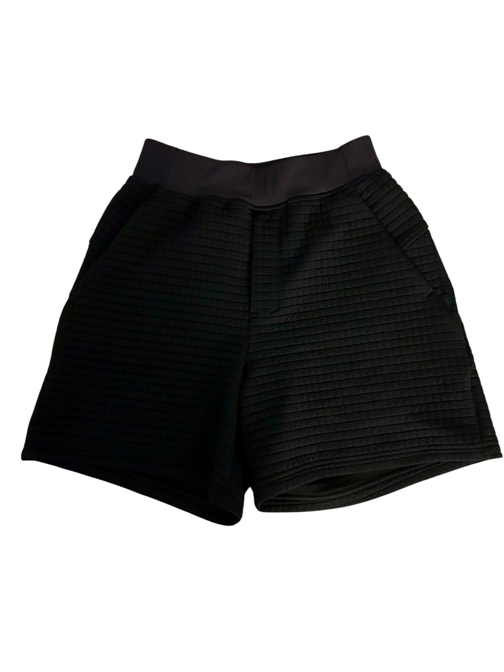 NEW Lululemon Lab Textured Grid 5.5” High-Rise Short Sz 4 Black Knit Shorts - Picture 4 of 10